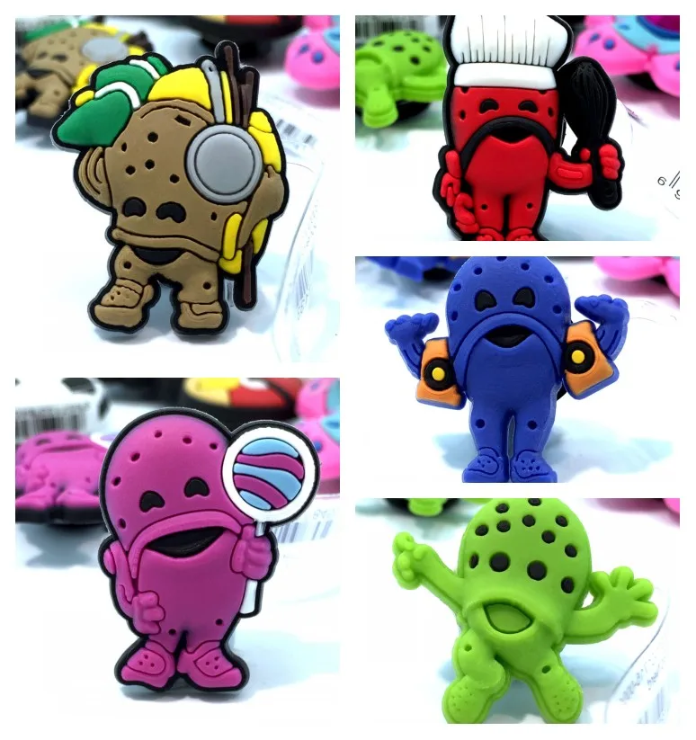 10pcs cartoon models Смешанные стили, 10 шт., высококачественные обувь с мультяшками, очаровательные аксессуары, подходят для cor Croc jibz, вечерние украшения для дома, подарок для детей, модные, Популярные - Цвет: 10pcs cartoon models