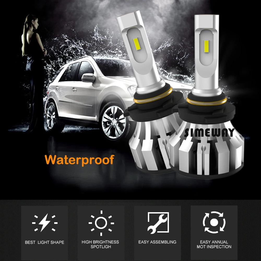 Super Bright H4 H13 High Low Beam Car led headlight CSP 8000lm 6000K H1 H3 H7 H9 H11 9005 9006 9012 881 Auto fog lamp bulbs | Автомобили и