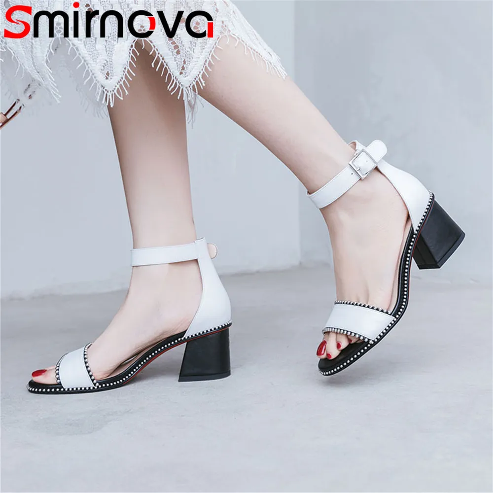 Smirnova/Модная Летняя обувь Новинка 2020 года Женские босоножки с пряжкой на