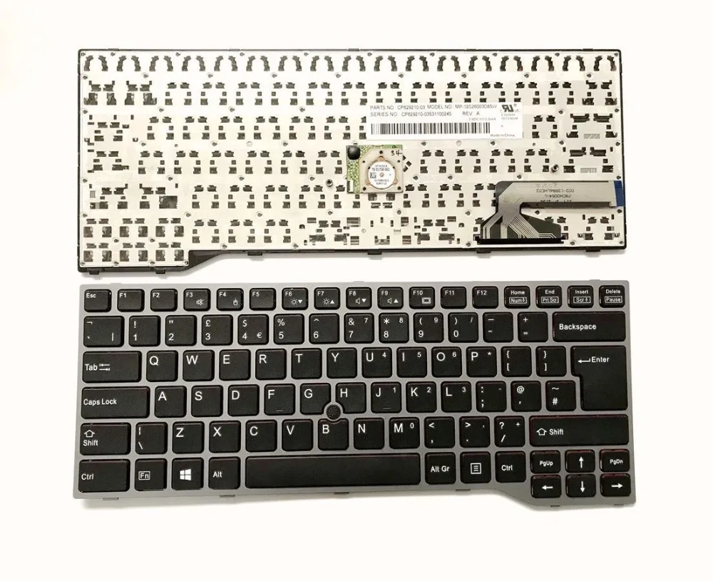 Британский английский Клавиатура для ноутбука Fujitsu Lifebook E733 E734 E743 E744 указатель