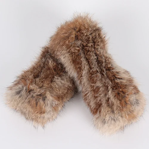 rabbit yellow Новинка, модные женские перчатки из натурального кроличьего меха, Хорошие эластичные вязаные варежки из кроличьего меха, женские перчатки из натурального кроличьего меха - Цвет: rabbit yellow