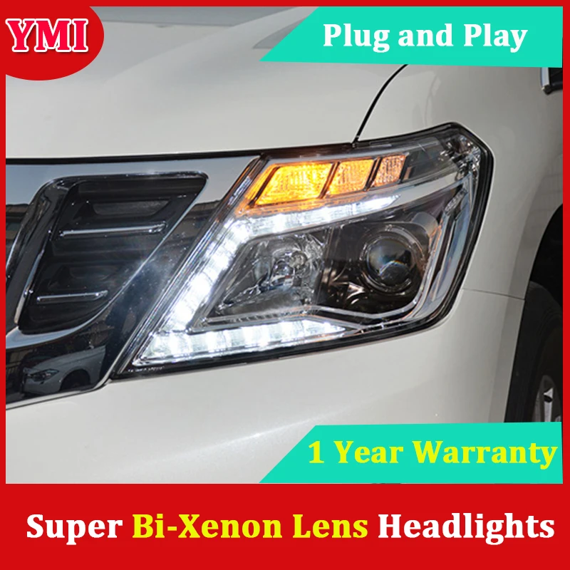 Ymi HID светодиодный фары xenon грыжа лампа аксессуар продукты чехол для Nissan Patrol 2014 2015