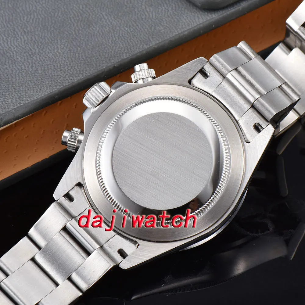 

new arrive 39mm PARNIS white dial quartz mens watch solid case full Chronograph