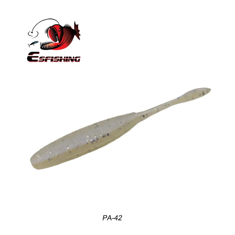 PA42 Esfishing рыболовные приманки весна мягкий силиконовый привод Shad 10 см 8 шт. снасти для рыбалки на карпа приманка китайская форель соленая - Цвет: PA42