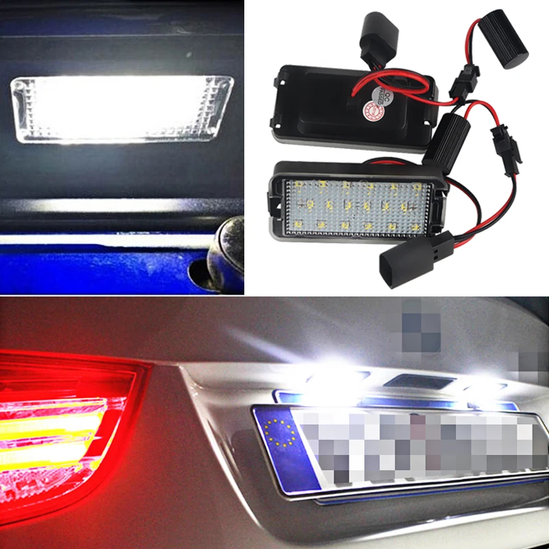 2 шт. ошибок Led Подсветка регистрационного номера лампа для Seat Altea Arosa Ibiza Cordoba Leon Toledo дневные ходовые огни 12V Белый Подсветка регистрационного номера