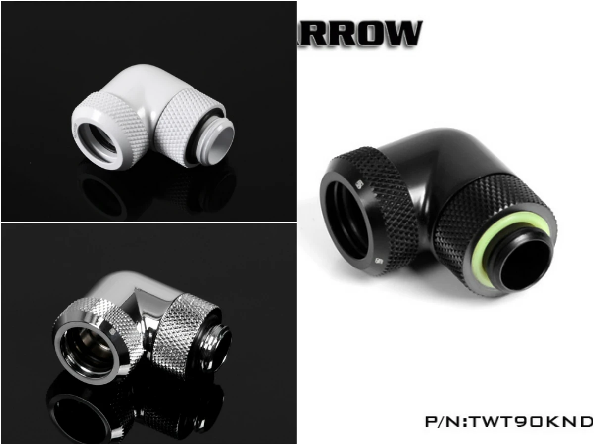 Barrow G1/4 &quotКолено 90 градусов жесткая трубка Женский фитинг фоторазъем|hard tube|barrow