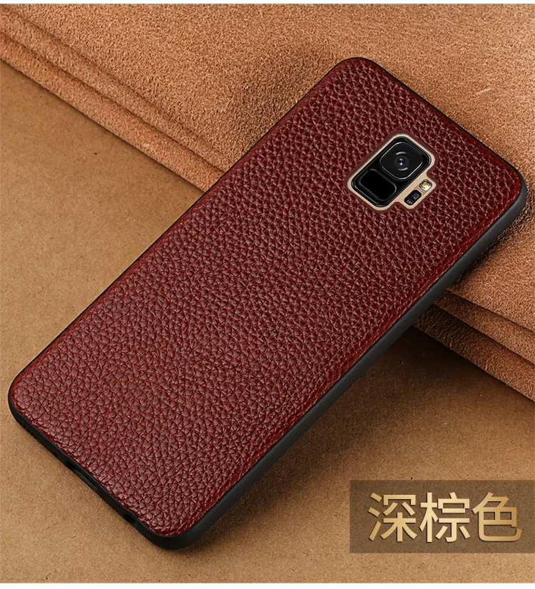 Натуральная кожа чехол для телефона для samsung S10 S8 S9 Plus Note 9, 10 лет, чехол с зернистой текстурой задняя крышка для A70 A7 A8 J5 J7 чехол s
