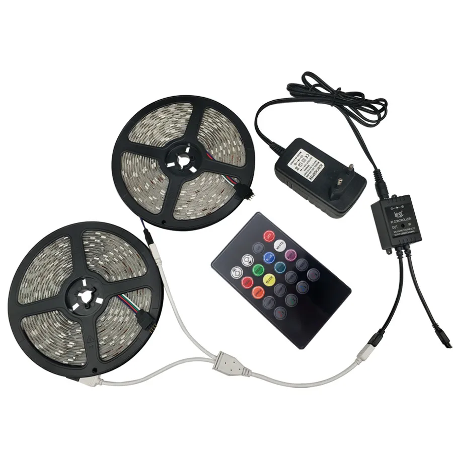 GOOLOOK 5050 RGB led strip light 5M 10M Strip 30 leds/m tape non waterproof ribbon for home decoration IP20 IP65 | Освещение