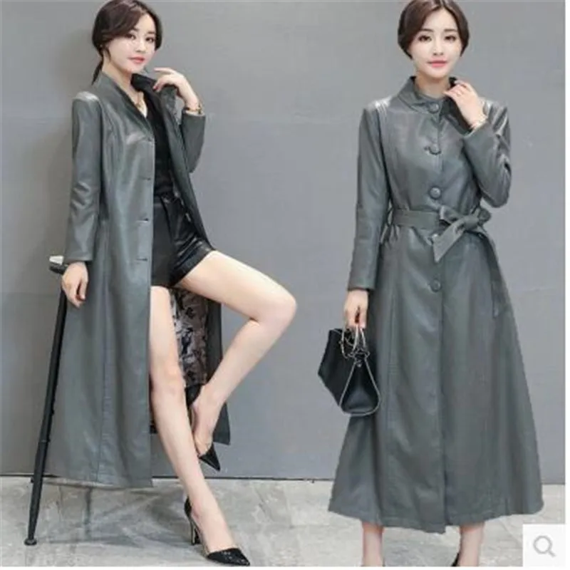 Новинка 2020 зимняя женская куртка из натуральной кожи с длинным рукавом