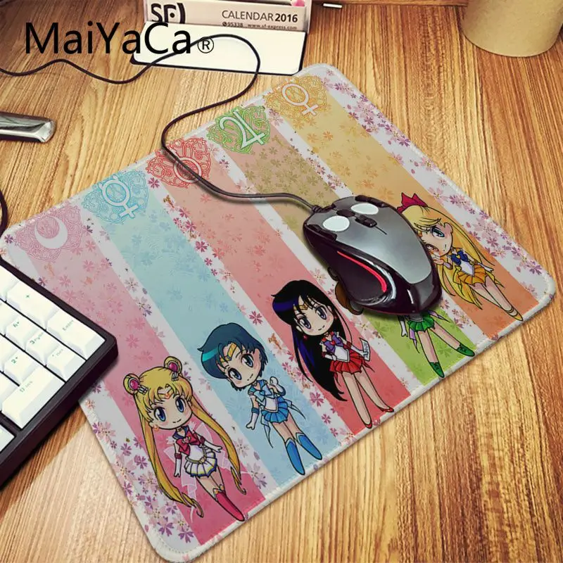Lock Edge 18x22cm Maiyaca Сейлор Мун, прочный резиновый коврик для мыши, Настольный коврик с клавиатурой, Аниме Коврик для мыши 700x300 мм, геймерский большой Офисный Компьютерный стол, коврик - Цвет: Lock Edge 18x22cm