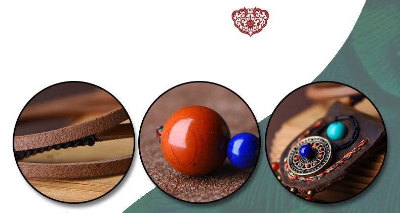 Модные Этнические верхний слой кожи Jewelry тибетская ожерелье, Vintage камни ожерелье, новые женские индийский подвески, колье