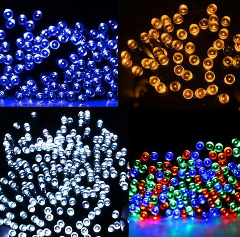 

SZYOUMY 5 SETS 10M Solar Power 100LED String Fairy Light Outdoor Lighting Strings For Christmas Party Garden