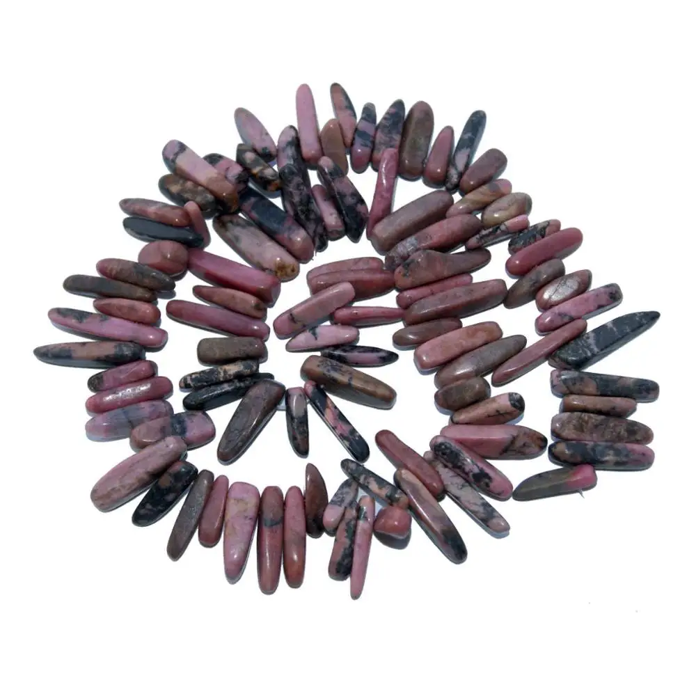 Rhodochrosite 12-18 мм в форме палочки натуральный тигровый глаз, Агаты лазурит бусины материалы драгоценные камни россыпью DIY ожерелье для изготовления ювелирных изделий - Цвет: Rhodochrosite