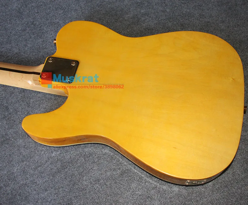 Электрогитара spalted maple top TL корпус из липы прозрачный желтый подаренный выбор и сумка