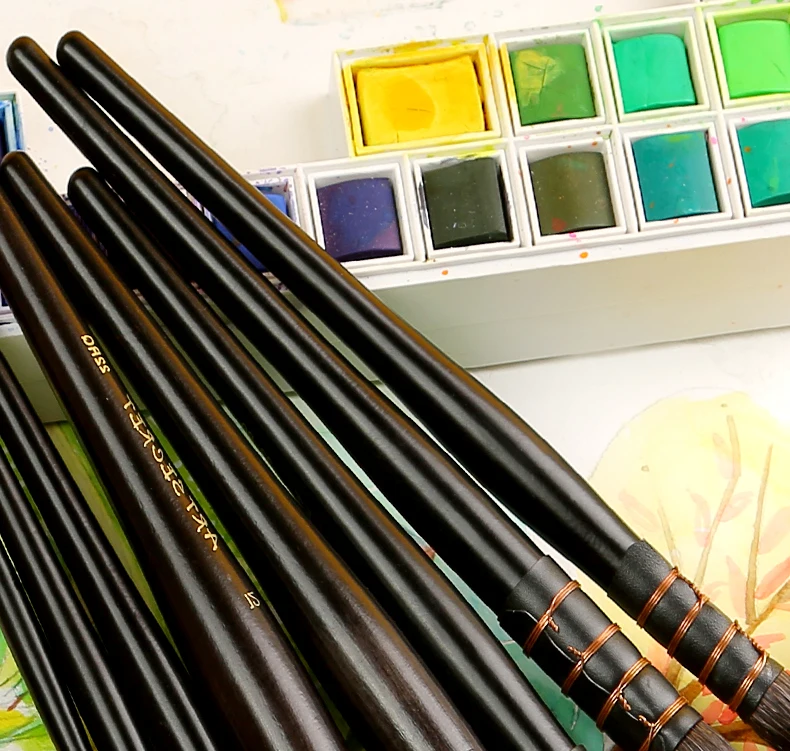 Кисти беличьи художественные профессиональные набор кистей для рисования