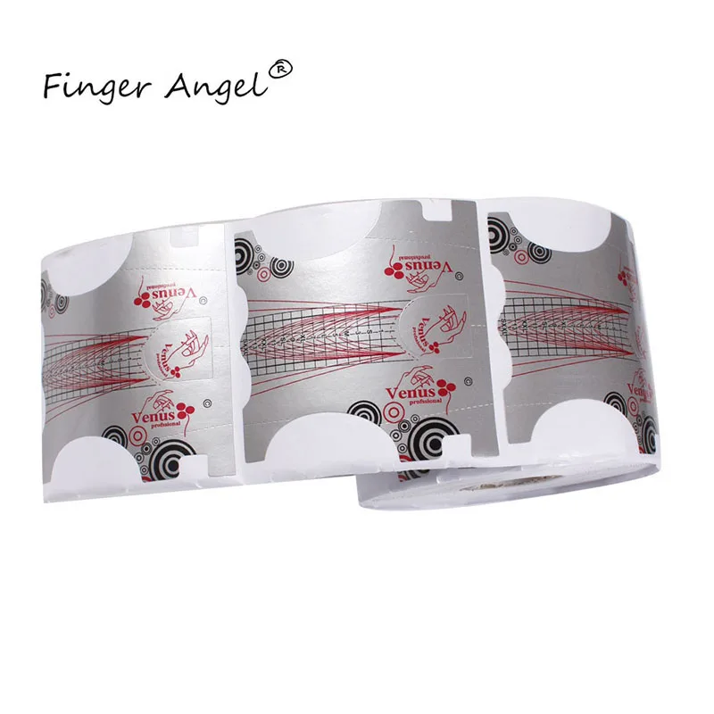 Finger Angel Серебряный лак для ногтей формы 50/100/500 шт. формы ногтей наклейки изогнутые накладные ногти Удлинительный УФ-гель для французского маникюра ногтей инструмент
