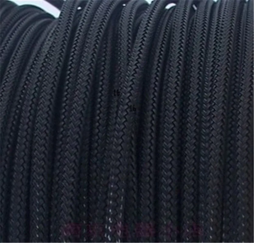 Черный 10 м 3 мм 16AWG 18AWG кабель защитный рукав чистая Защита провода черный нейлоновый плетеный кабель рукав PCI-E PSU кабель питания рукав - Цвет: Черный
