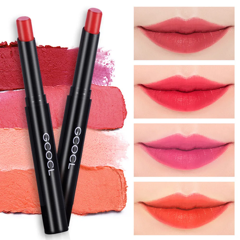 Matte Lipstick Makeup Long Lasting Pigment Lip Stick Natural Cosmetic Waterproof Sexy Red For Woman Beauty |