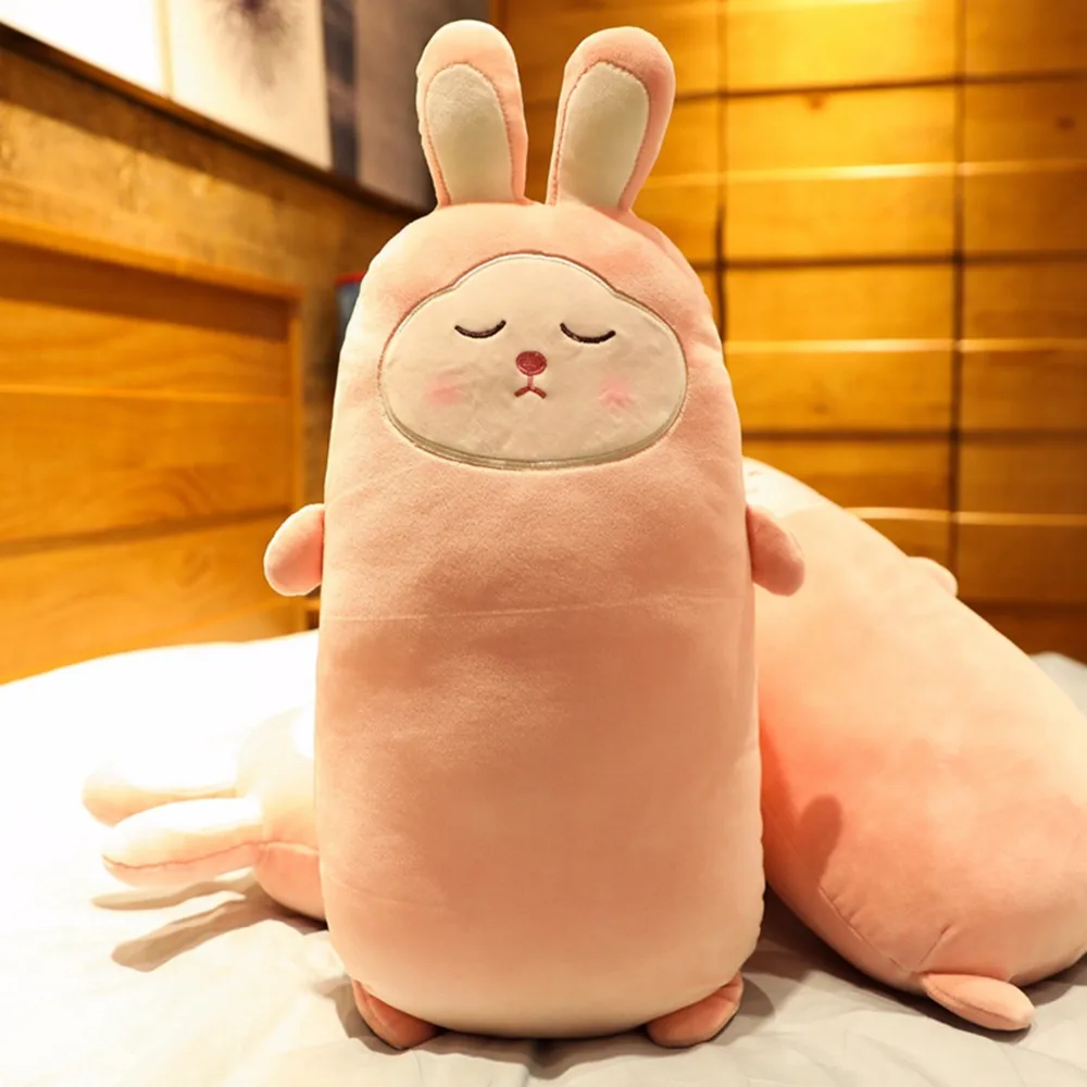 55/75/100CM Soft Lovely Pink Rabbit Plush Toy Kids Baby Accompany Sleep Toys Doll Bunny Animals Pillow | Игрушки и хобби