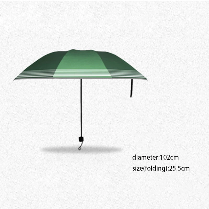 Творческий Светоотражающие Зеленый Мужчины и женщины три складной зонт от