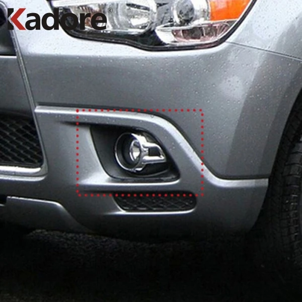 Для Mitsubishi ASX 2010 2011 2012 ABS хромированный передний противотуманный светильник, противотуманный светильник, накладка, защита автомобиля, внешние аксессуары