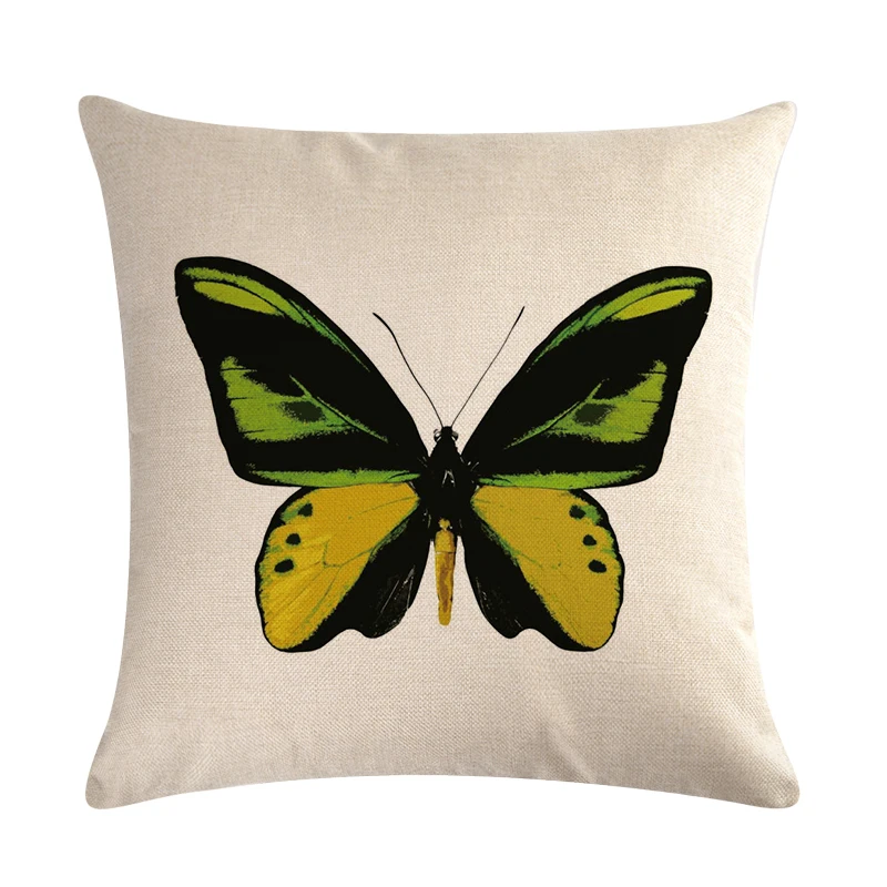 Comwarm Romantic Beautiful Pillow Cover Butterflies Polyester Cushion for Sofa Seating Living Room Home Decor Case | Дом и сад