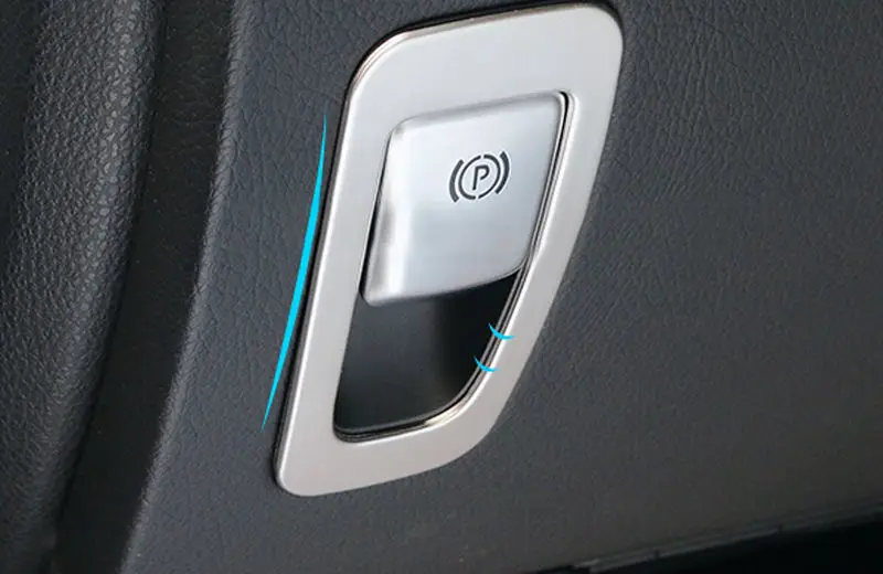 

Matt Silver stainless steel Electronic Handbrake Decorative Cover For Mercedes Benz GLC Class X205 2015-2016