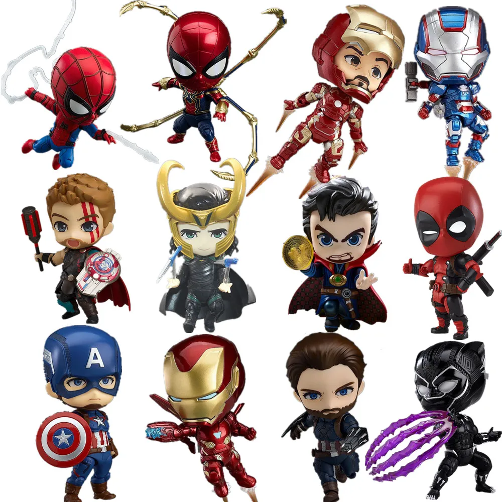 Мстители 4 эндгейм Nendoroid Железный человек Локи Тор Капитан Америка Фигурки игрушки Аниме Avangers эндгейм супер герой Nendoroid