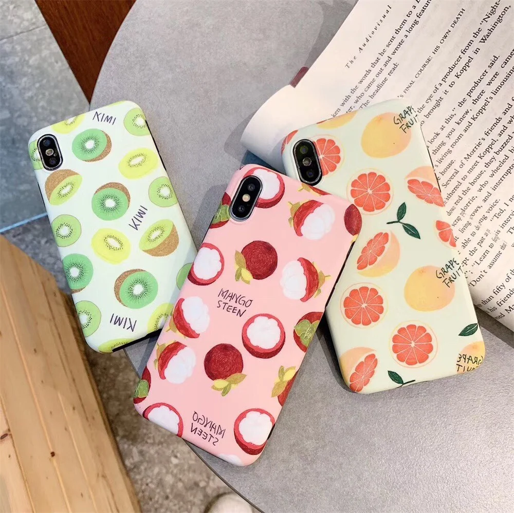 Силиконовый чехол с изображением фруктов для iPhone X XS Max XR персиковые черники IMD