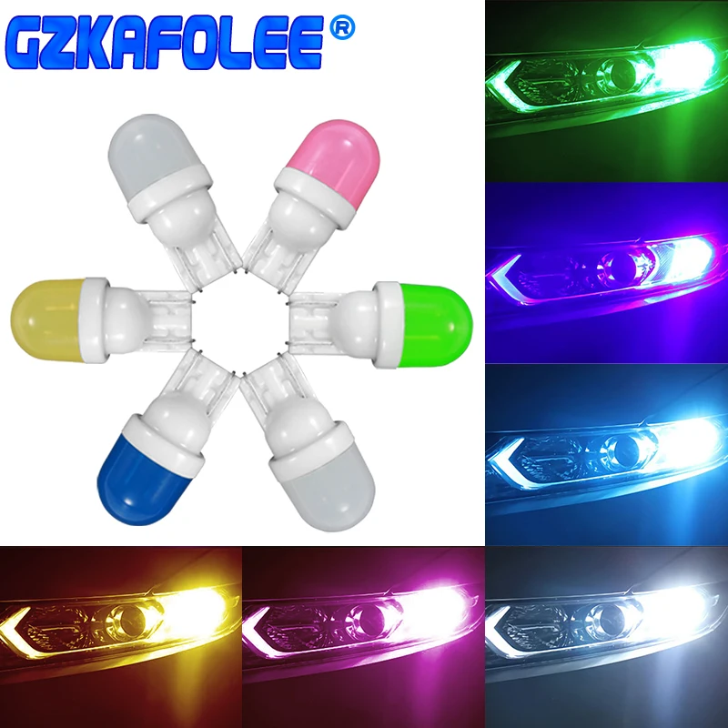 Gzkafolee Керамика база T10 led W5W 12v 6000k сигнальный светильник номерных знаков лампы