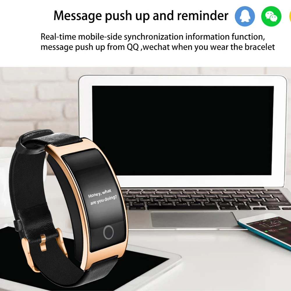 CK11S монитор сердечного ритма Смарт браслет счетчик калорий кровяное давление