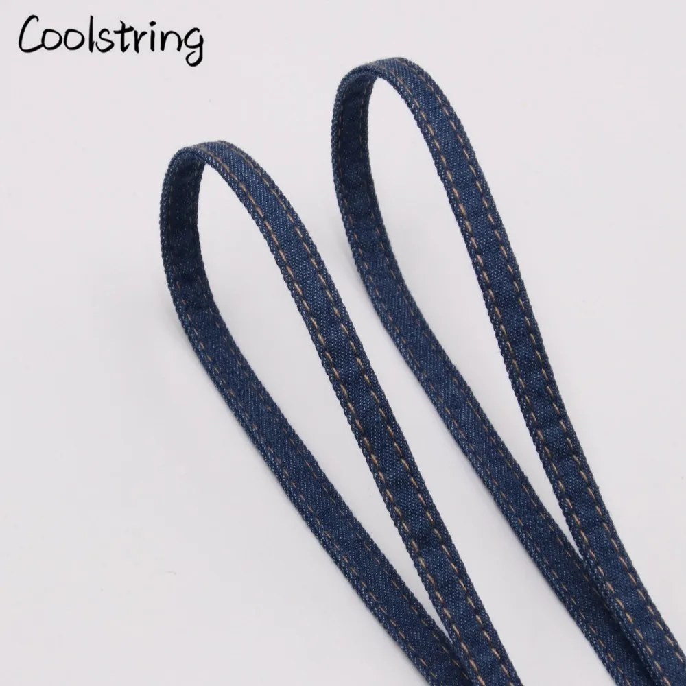 Coolstring 8 мм Премиум плоские джинсовые шнурки металлические Aglet классические шнурки подгонять ваши ноги синий черный шнурки для кроссовок