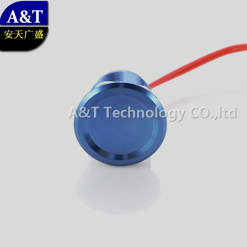 Бесплатная доставка 60 шт./лот 22 мм синий цвет металлический антивандальный пьезо