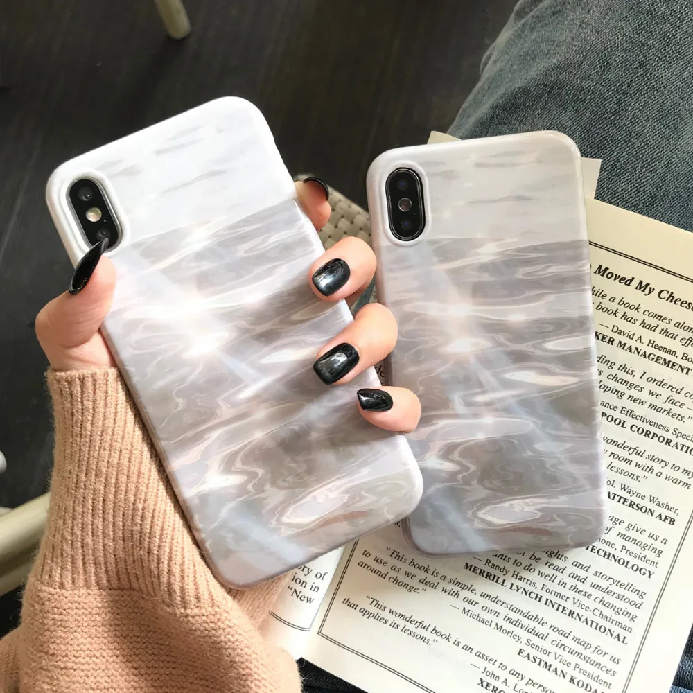 Мраморный чехол для iPhone XS MAX XR Силиконовый ТПУ матовый Iphone 8 7 Plus X 6 6S роскошный