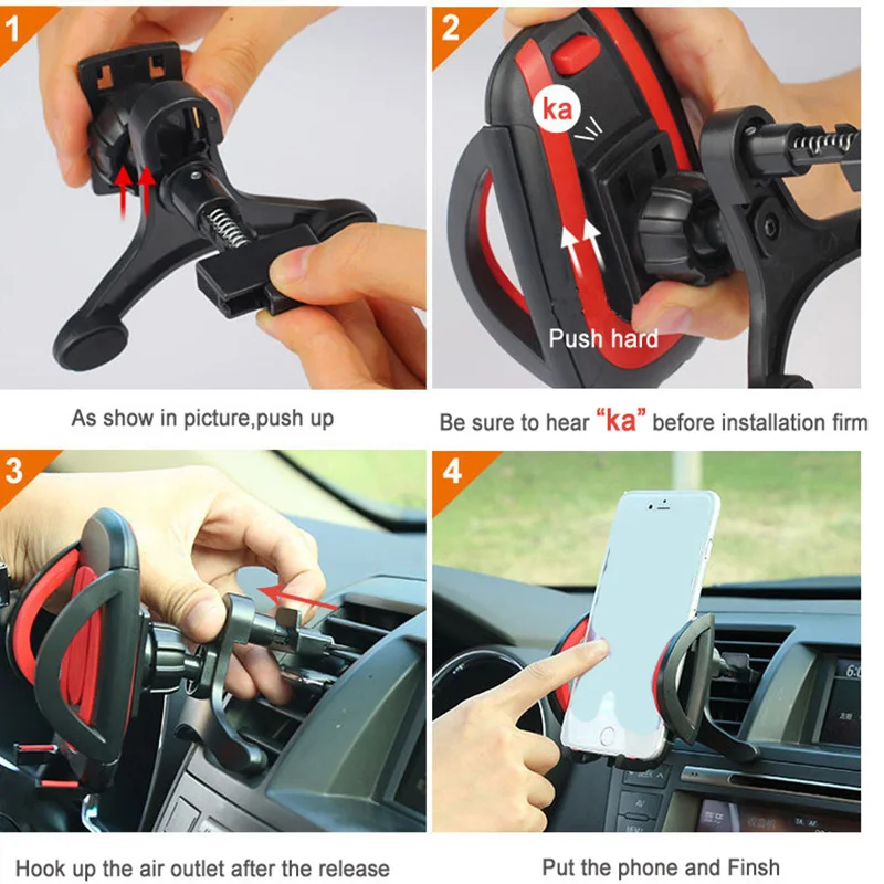 1 шт. автомобильная подставка для телефона с креплением на вентиляционное