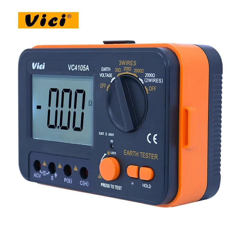 Цифровой прибор для измерения сопротивления заземления Vici VC4105A 0 199 9 Ом|rod|rod linstrument
