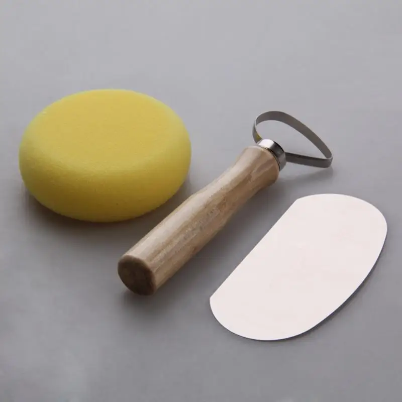 8 шт./компл. инструменты для гончарного дела Набор DIY ручной глиняной керамики инструменты для литья слова с нержавеющей сталью деревянная Губка Материал инструменты ModellingKit