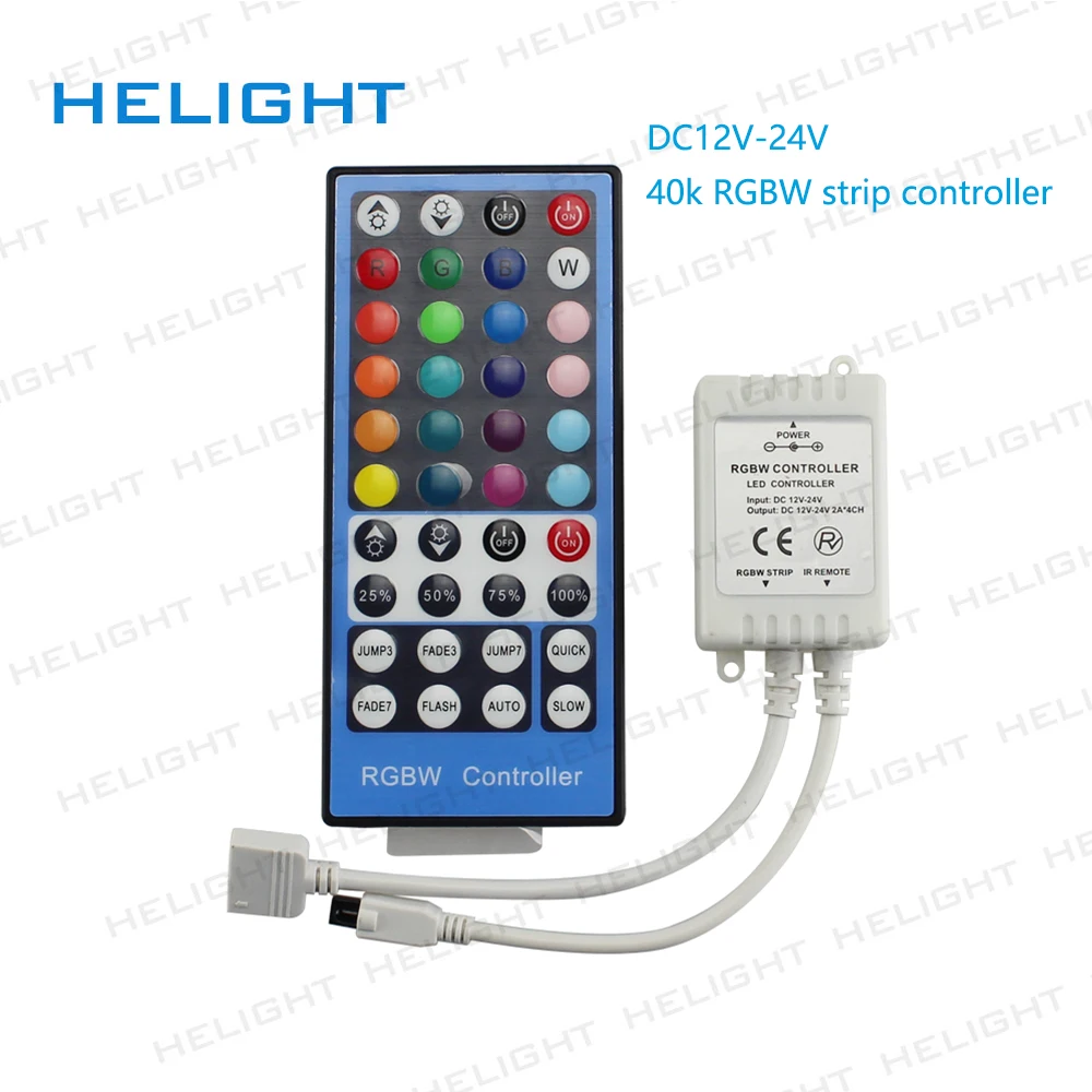 DC12V 24V RGBW управление Лер диммер IR 40Key 5 контактов ИК пульт дистанционного
