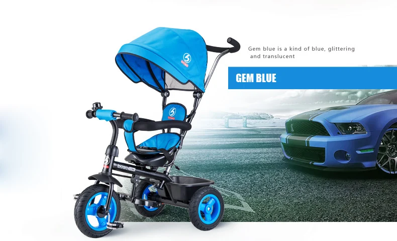BOSO Trike Детский трехколесный велосипед с резиновыми колесами трехколесный велосипед детская коляска