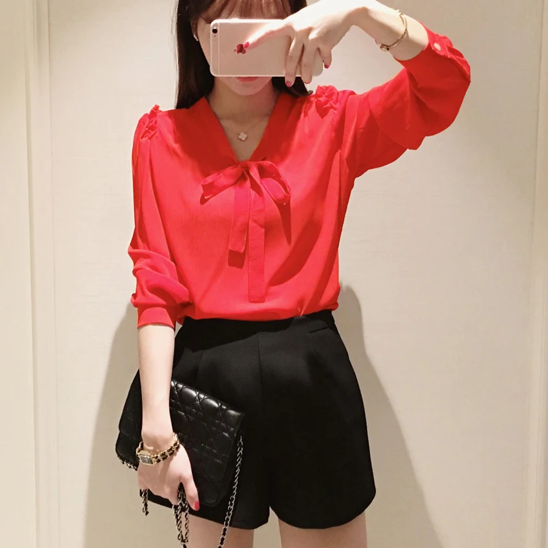 Весна и лето 2018 новый сезон корейские шифоновые рубашки с коротким рукавом