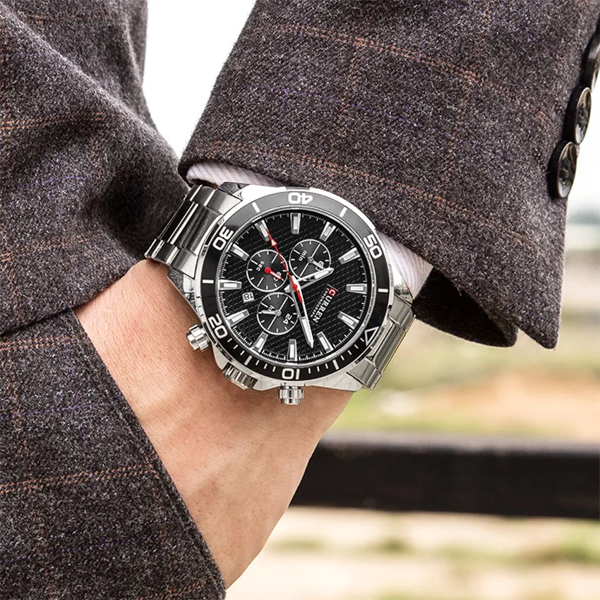 Curren часы Аналоговые мужские модные 2018 нержавеющая сталь кварцевые Часы