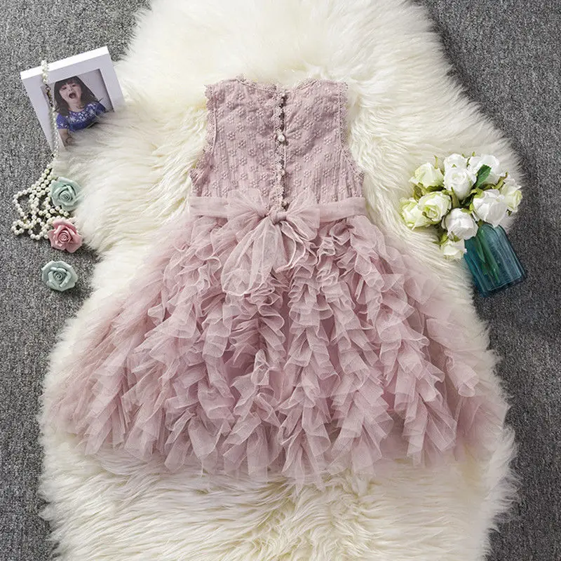 Toddler Kids Baby Girl Sleeveless Xmas Dress Tulle Tutu Party Pageant Princess Dresseses | Детская одежда и обувь