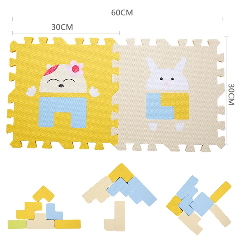 9 шт./компл. детские коврики для игр мягкие ПЭ пены головоломки Playmat Обучающие