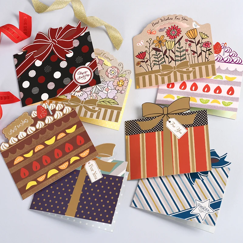 Креативные подарочные коробки Форма карты сообщений этикетка День рождения