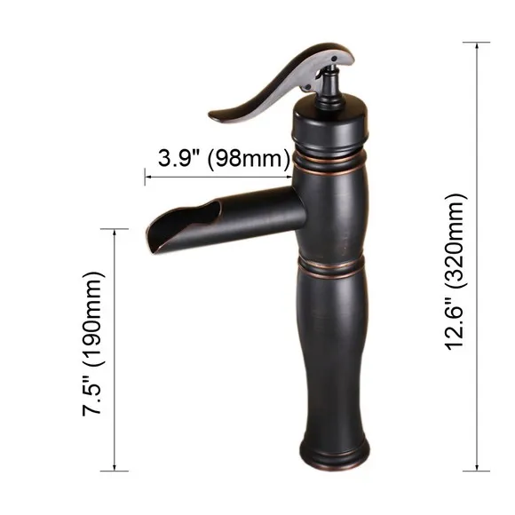 

NEW "Water Pump Look" Style Black Oil Rubbed Bronze Bathroom Vessel Sink Basin Mixer Tap Faucet Chg013