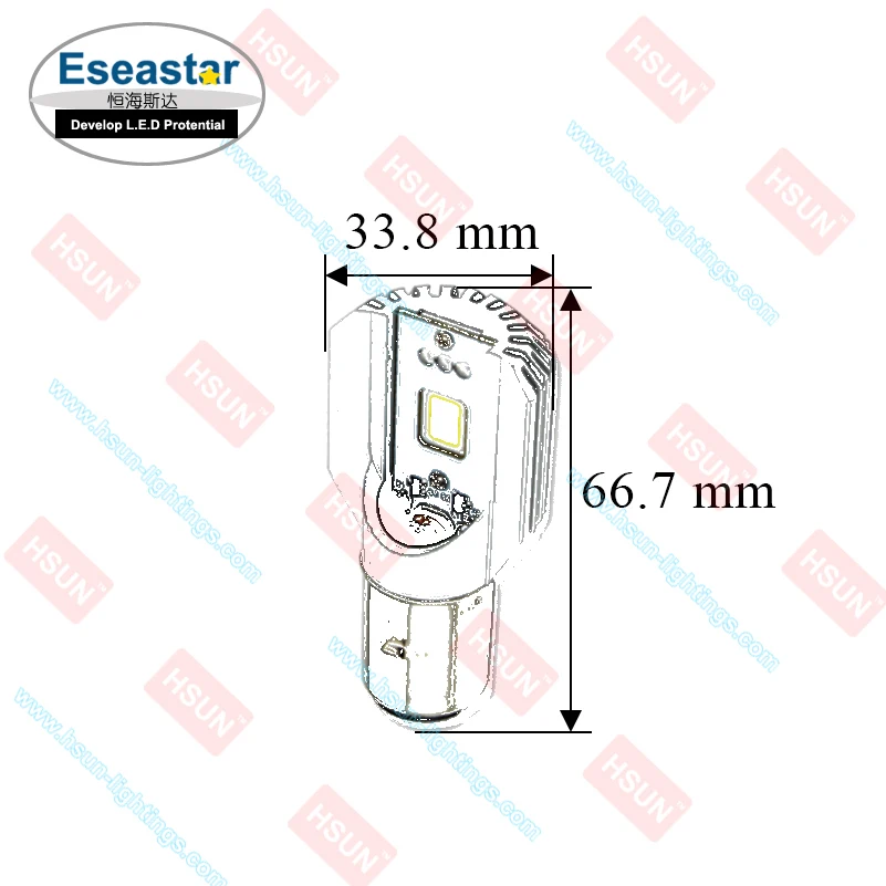 1 шт. Eseastar BA20D мотоциклетная лампочка фары DC6V ~ 80Vluces led para moto light COB аксессуар скутера