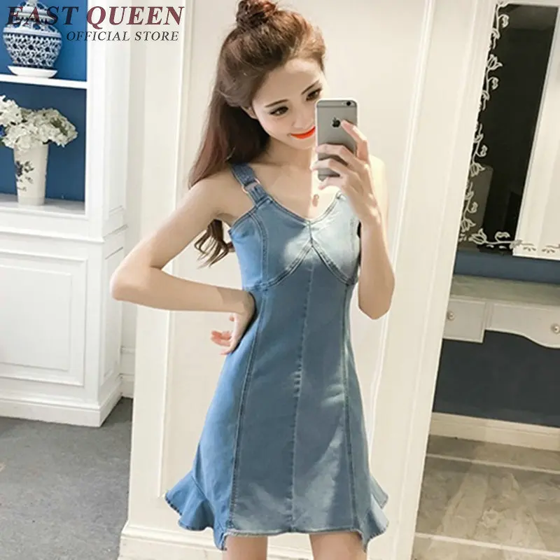 2018 джинсовое платье школьный облегающий женский джинсовый сарафан NN0329 H|denim