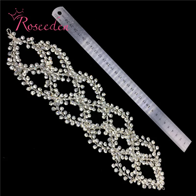 

Antique Gold Silver Color Wedding Bridal Hair Vine Headband Full Rhinestones Wedding Headpiece Hair Accessories Handmaid RE3284