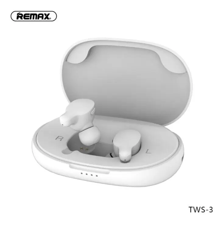 Remax TWS-3 Беспроводная гарнитура Bluetooth наушники пара наушников с зарядным устройством наушники 2000 мАч power Bank для телефона - Цвет: White