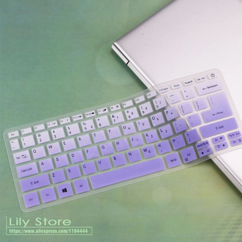 Для acer Swift 1 SF114-32/acer swift 5 SF514-51 14 дюймов силиконовый чехол для клавиатуры защита кожи swift1 SF114 swift5 SF514 - Цвет: fadepurple